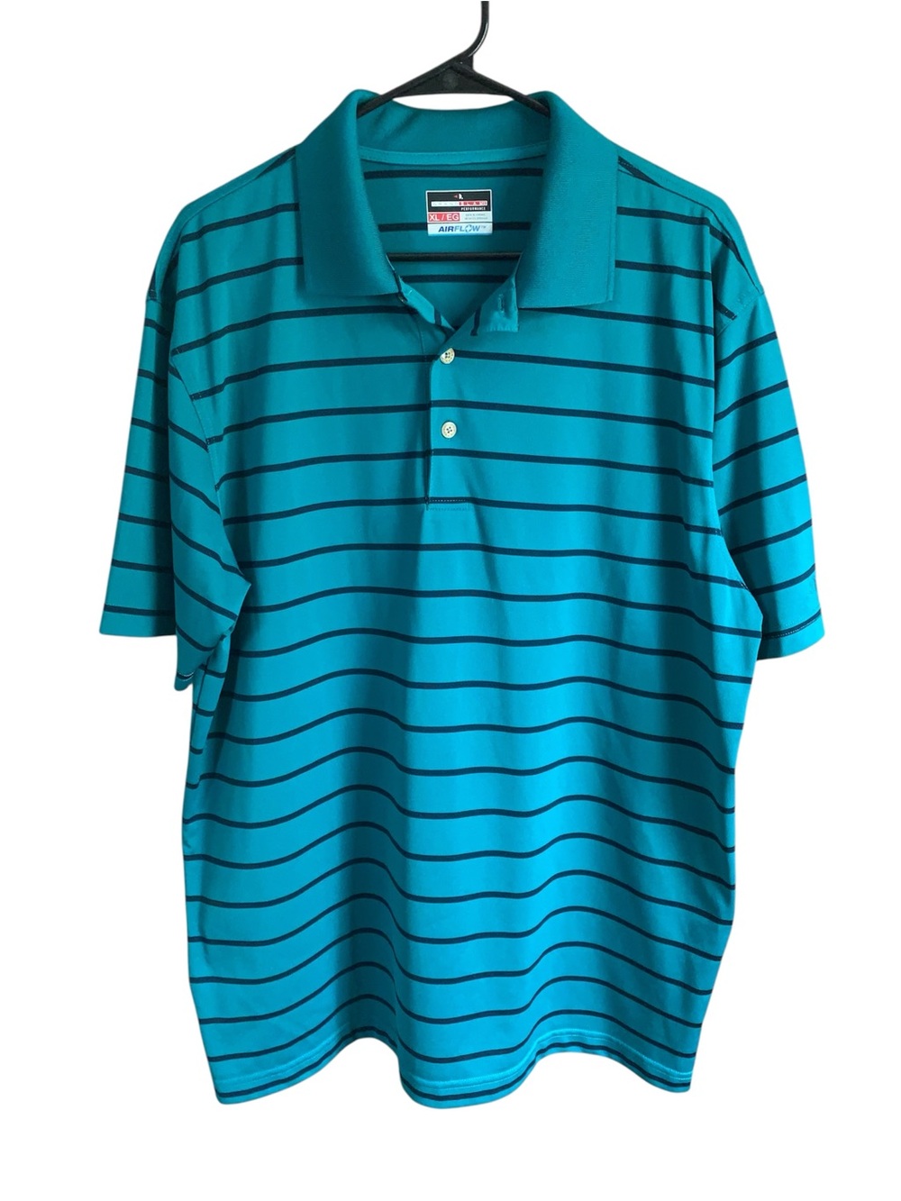 Grand Slam Teal Polo with Dark Stripe Detail XL
